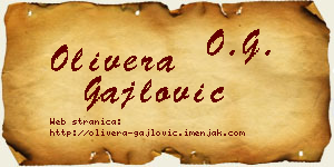 Olivera Gajlović vizit kartica